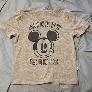 Little Sleepies Mickey Mouse Gray Tshirt 12-18M